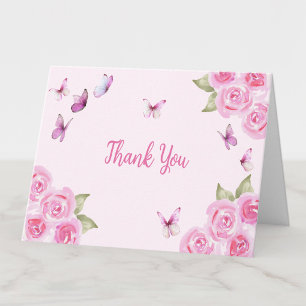 Tarjeta de agradecimiento para baby shower de mari