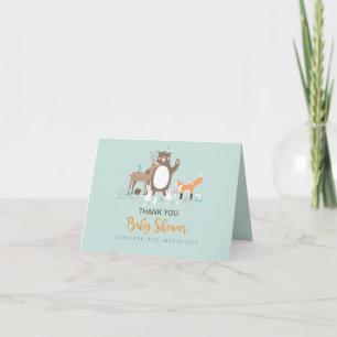 Tarjeta de agradecimiento para baby shower de ment