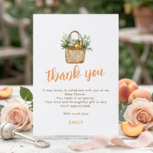 Tarjeta de agradecimiento para baby shower de Merc