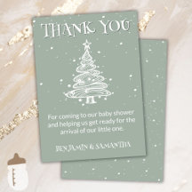 Tarjeta de agradecimiento para baby shower de Navi