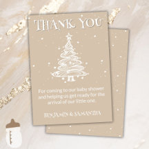 Tarjeta de agradecimiento para baby shower de Navi