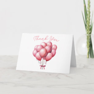 Tarjeta de agradecimiento para baby shower de niña