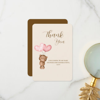 Tarjeta de agradecimiento para Baby Shower de niña