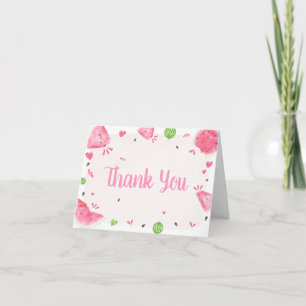 Tarjeta de agradecimiento para Baby Shower de niña