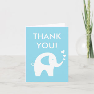 Tarjeta de agradecimiento para baby shower de niño