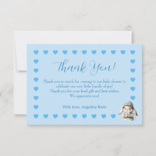 Tarjeta de agradecimiento para Baby Shower de Niño