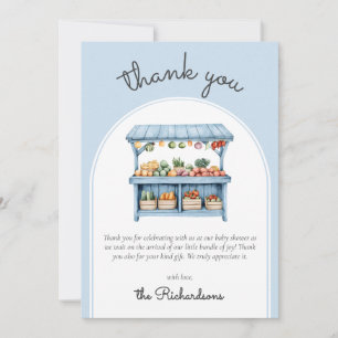 Tarjeta de agradecimiento para Baby Shower de niño