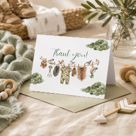 Tarjeta de agradecimiento para baby shower de niño