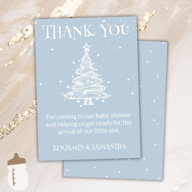 Tarjeta de agradecimiento para baby shower de niño (Subido por el creador)