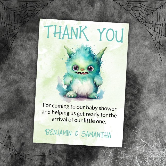 Tarjeta de agradecimiento para baby shower de niño (Subido por el creador)