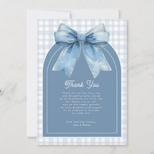 Tarjeta de agradecimiento para baby shower de niño