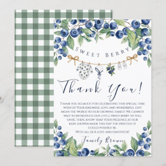 Tarjeta de agradecimiento para baby shower de niño