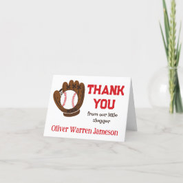 Tarjeta de agradecimiento para baby shower de niño