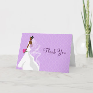 Tarjeta de agradecimiento para baby shower de novi