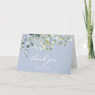 Tarjeta de agradecimiento para baby shower de novi