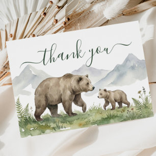 Tarjeta de agradecimiento para baby shower de Oh B