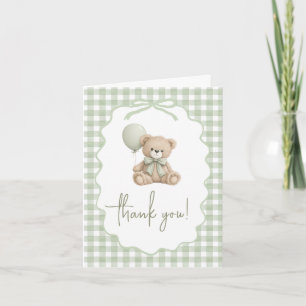 Tarjeta de agradecimiento para baby shower de osit