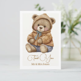 Tarjeta de agradecimiento para Baby Shower de osit