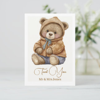 Tarjeta de agradecimiento para Baby Shower de osit