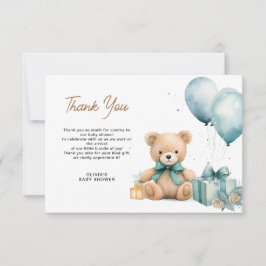 tarjeta de agradecimiento para baby shower de osit