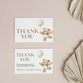 Tarjeta de agradecimiento para baby shower de osit