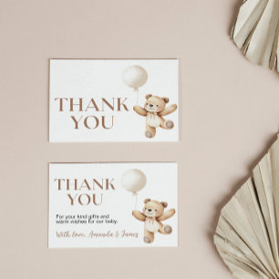 Tarjeta de agradecimiento para baby shower de osit