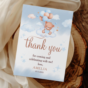 Tarjeta de agradecimiento para baby shower de osit