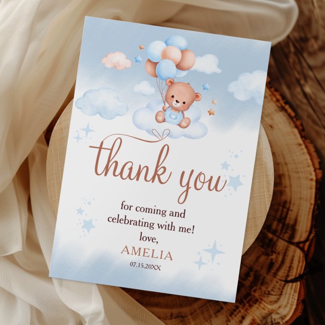 Tarjeta de agradecimiento para baby shower de osit (Subido por el creador)