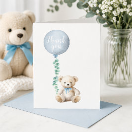 Tarjeta de agradecimiento para baby shower de osit