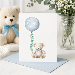 Tarjeta de agradecimiento para baby shower de osit