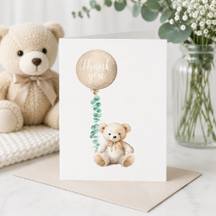 Tarjeta de agradecimiento para baby shower de osit
