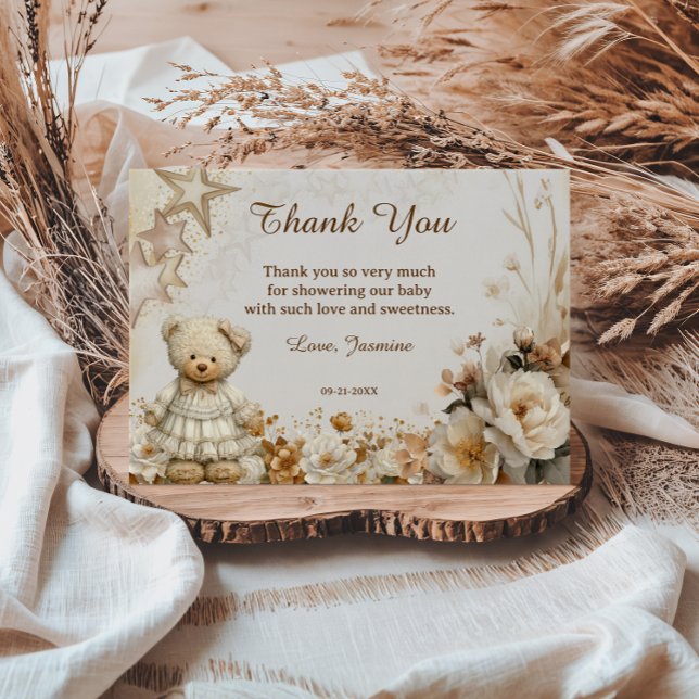 Tarjeta de agradecimiento para baby shower de osit (Subido por el creador)
