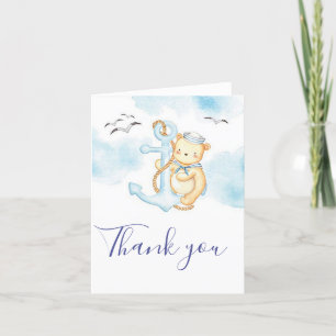 Tarjeta de agradecimiento para baby shower de osit