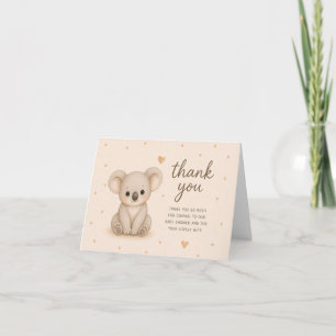 Tarjeta de agradecimiento para baby shower de osit