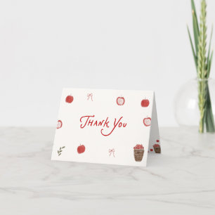 Tarjeta de agradecimiento para baby shower de Otoñ