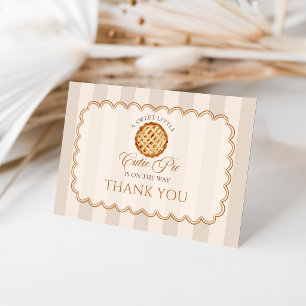 Tarjeta de agradecimiento para baby shower de otoñ