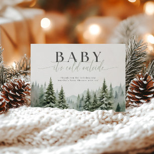 Tarjeta de agradecimiento para Baby Shower de Pais