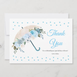 Tarjeta de agradecimiento para baby shower de para