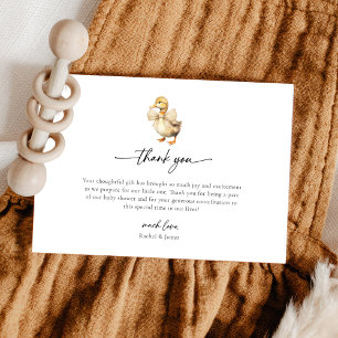 Tarjeta de agradecimiento para baby shower de pati