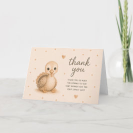 Tarjeta de agradecimiento para baby shower de pavi