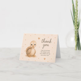Tarjeta de agradecimiento para baby shower de pavi