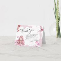 tarjeta de agradecimiento para baby shower de pequ