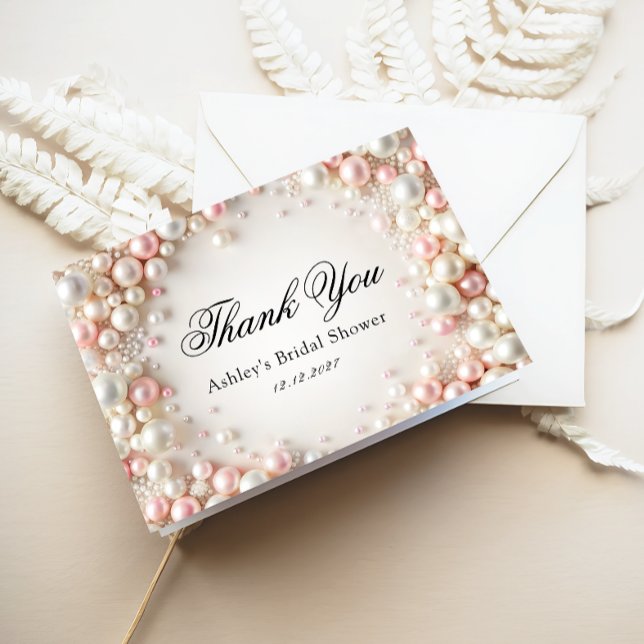 Tarjeta de agradecimiento para baby shower de perl (Subido por el creador)