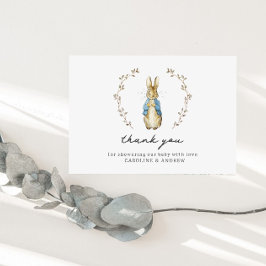 Tarjeta de agradecimiento para baby shower de Pete