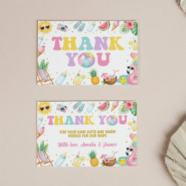 Tarjeta de agradecimiento para Baby Shower de Pisc