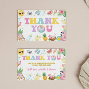 Tarjeta de agradecimiento para Baby Shower de Pisc