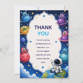 Tarjeta de agradecimiento para baby shower de plan