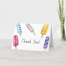 Tarjeta de agradecimiento para baby shower de Pops