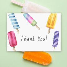 Tarjeta de agradecimiento para baby shower de Pops