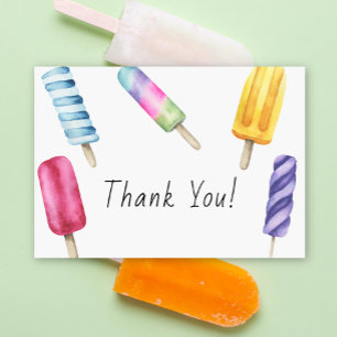 Tarjeta de agradecimiento para baby shower de Pops